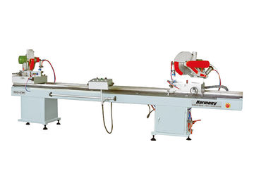 China Double Head Mitre Saw for Window and Door Production UPVC Window Machine supplier
