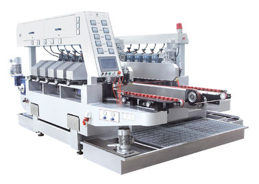 China Ten Motors Double Edge Polishing Machine , Glass Grinding Machine White Color supplier