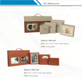 Customized  Leather Album Cover with Suitcase /  PU Album Covers supplier