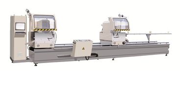 High Precision CNC Double Mitre Saw / Aluminum Curtain Wall Processing Machine supplier